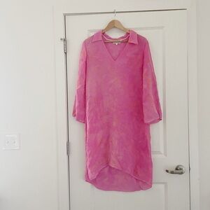 Amanda Bond Tie Dye Cupro Tunic Coverup Dress Resort